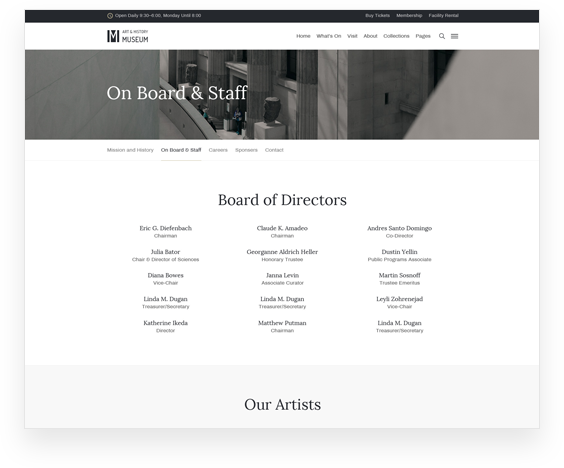 On Board & Staff